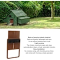Miniatyrbild 2 av 5: Automatisk hönshusdörr i plast, batteridriven ljusdetektering, automatisk hönsdörr för gård, mörkbrun