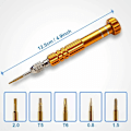 Miniatyrbild 2 av 5: 5-i-1 Multifunktionell Precision Liten Magnetisk Fick Skruvmejsel för Glasögon Smartphones Tabletter Klockor Reparationsverktygssatser