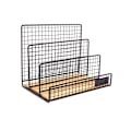 Miniatyrbillede 1 af 5: Skrivebordsreol Studerende Bogreol Kontoropbevaringsreol Sengebord (Sort)