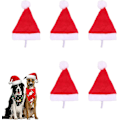 Miniatyrbilde 1 av 5: 5 stk. Katt Hund Lue Hette for Jul Hund Hodeplagg Kjæledyr Lue med Elastisk Bånd Varm Fluffy Christ