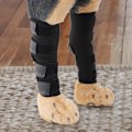 Miniatyrbilde 5 av 5: Hundeforbensstøtte - Albuebeskytter og knesupportbandasje (1 par, svart, L)