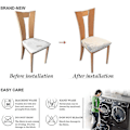 Miniatyrbilde 3 av 4: 6 stk Stretch Jacquard Stolsetertrekk, avtagbare Vaskbare Anti-støv