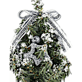 Miniatyrbild 3 av 5: Julgran Julgranstopp Mini Liten Konstgjord Julgran Med Prydnader Juldekoration Dekoration 0821 (färg: Silver; Storlek: 20 cm