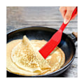 Miniatyrbild 3 av 5: 2 st Silikonspatel Omelettspatel Värmebeständig Pannkaksspatel Non-stick Spatel för Matlagning Äggburgare Pizza, Röd, Svart