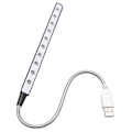 Miniatyrbillede 2 af 5: Usb Led-lys - 10 Super Bright Led-læselampe - Ingen batterier påkrævet Mobil strømforsyning Energibesparende computerlys