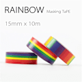 Miniatyrbillede 2 af 5: 1 stk. Ny regnbue Washi-tape skoleartikler brevpapir tape kontorartikler 15mm regnbue tape