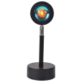 Miniatyrbillede 1 af 3: Solnedgangsprojektionslampe, LED-projektionslampe, moderne gulvlampe, 180 graders rotation, til at dekorere stuen, farve: Regnbue