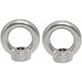 Miniatyrbild 5 av 5: M10 Ringmutter Packung mit 6 Stück 304 Edelstahl Gewinde Ringmutter Ringmuttern für Hebezubehör