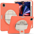 Miniatyrbilde 3 av 5: Nytt etui for iPad Pro 12,9 tommer 2021 med håndstropp, justerbart stativ (koralloransje)