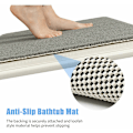 Miniatyrbild 5 av 5: 24\" x 16\" Duschmatta halkfri badmatta vattenabsorberande golvmatta maskintvättbar snabb torkning PVC Loofah badmatta för badrum sovrum kök beige