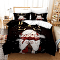 Pikkukuva 1 / 5: 3D joulupäivän puun painatus vuodepeittosetti Twin Full Queen King Size Ultra Soft Peittovuodevaatteet 3kpl Peittopeittosetti（Kuten kuvassa）