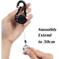 Pikkukuva 2 / 5: Retractable Keyring Id Card Holder - Extendable Keychain With Belt Clip, Badge Reels(black,3pcs)（Pink）