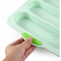 Miniatyrbild 3 av 5: Longziming 4-spårs franskbrödsform i silikon, non-stick, brödform, kakform, ugnsform, bakverktyg, baktillbehör (lila)