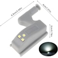 Miniatyrbilde 2 av 5: 10 stk Universal Hengsel LED Sensor Lys Skap Skap Klesskap Nattlys (hvit)