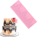 Miniatyrbillede 1 af 5: 3D Blonde Kage Bageform Fondantform Blomstermønster DIY Form Kageprægning