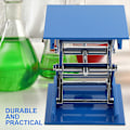 Miniatyrbild 3 av 5: 100 x 100 mm blå galvaniserad laboratorie lyftplattform stativ, saxlyft