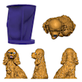 Miniatyrbillede 4 af 4: 3D søde hund hjem dekorationer epoxyharpiks støbeform ornamenter
