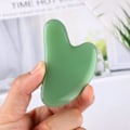 Miniatyrbilde 4 av 5: Gua Sha ansiktsverktøy Gua Sha verktøy Gua Sha Jade for ansiktshudpleie Ansikt Kropp Akupunktur Lindre muskelspenninger Reduser hevelse Feriegave