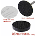 Miniatyrbild 3 av 5: longziming 2 tum sandpapper flocking sandpapper set slipning polering papper pad 200 stycken sandpapper set + svamp pad slipbord