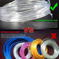 Miniatyrbild 3 av 5: 2023 Ny 10m/3,28ft Fiberoptisk Bilsida Ljus Glow 12v 1w Vattentät Led Belysning Fiberoptisk Rör Bil Interiör Atmosfär Neon Strip Ljus 3mm
