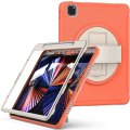 Miniatyrbilde 5 av 5: Nytt etui for iPad Pro 12,9 tommer 2021 med håndstropp, justerbart stativ (koralloransje)