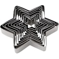 Miniatyrbild 1 av 5: Set med 10 hexagonala stjärnformade kakformar för att göra 3d julgranskakor, bakverk, smörgåsar