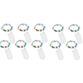 Miniatyrbillede 1 af 4: Led-fe-lys batteri, 10 stk. 2m 20led mikro batteridrevne kobbertråds-fe-lys flerfarvede julelys til værelser, indendørs, jul