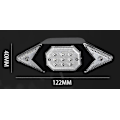Miniatyrbillede 5 af 5: Sorte cykellys, blinklys, vandtætte USB genopladelige LED baglygter med trådløs fjernbetjening, 5 tilstands indikatorer