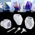Miniatyrbillede 1 af 5: Polymer Clay/Resin Epoxy-forme - DIY 'Kvartskrystal'-sæt - Sæt med 3 silikoneforme