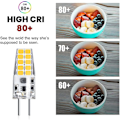 Miniatyrbillede 4 af 5: 3 stk. 3w 12v G6.35 LED-pære T3 / T4 / T5 hætte G6.35 / Gy6.35 sokkel varm hvid 3000k erstatning for 30w halogenpære til underskabsbelysning skrivebord