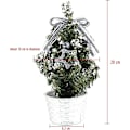Miniatyrbild 2 av 5: Julgran Julgranstopp Mini Liten Konstgjord Julgran Med Prydnader Juldekoration Dekoration 0821 (färg: Silver; Storlek: 20 cm