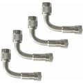 4-pack professionella 90 graders däckventilförlängningsadapter för bil lastbil motorcykel cykeldäckventil (silver)