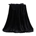 Miniatyrbillede 1 af 5: Coral Fleece Tæpper Super Bløde Shaggy Universelle Ensfarvede Fleece Tæpper Til Sofa Qinhai（50x70cm，Sort）