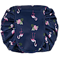 Miniatyrbillede 1 af 2: Stor Kosmetisk Taske - Lazy Toiletry Bag - Tilfældig Bærbar Rejse Vandtæt Magisk Kosmetik Opbevaringspose Perfekt Til Kvinder Piger (Mørkeblå Flamingo)