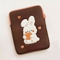 Miniatyrbilde 1 av 2: Ny Korea Rabbit Laptop Bag for iPad 9.7 10.2 11 tommers Student Organizer iPad Bag
