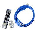 Miniatyrbillede 1 af 3: Pci-e Riser Pci-express X1 Til X4 Med 30cm Usb3.0 Forlængerkabel