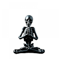 Miniatyrbillede 1 af 4: Mike Halloween Dekoration Yoga Skull Statuer, lille harpiks skulptur håndværk skelet karakteristisk modellering dekoration ornamenter til stuen, soveværelset