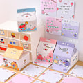 Miniatyrbillede 2 af 5: Stationære forsyninger Memo Pad | Skoleartikler Notepad | Pads Sticky Notes Mælk - Memo Pad -（9）