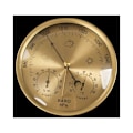 Miniatyrbild 2 av 5: Barometer, väderstation med barometer och termometer, väggtyp 3 i 1 analog väderstation, för inomhus- och utomhusbruk upp till 128MM guld