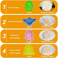 Miniatyrbild 5 av 5: 4 st Take Away Star Wars-mynt Take Away Cookies Flerfärgad Plastform Kakform Kakform (Slumpmässig färg)