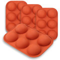 Miniatyrbillede 1 af 5: 6 Hulrums Halvkugle Silikoneform 3 Pakker Bageform Til Fremstilling Af Chokolade Kage Gele Dome Mousse