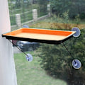 Miniatyrbild 1 av 4: Rektangulär kattsäng med sugkopp hängande fyra årstider tillgänglig fönsterbräda husdjurssäng (orange)