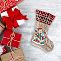 Miniatyrbild 5 av 5: Julklappstrumpor, Diy Diamantmålning Julstrumpa, Diamant Juldekorationstrumpor Målning, Godis Leksaker Presentpåse, Festivalprydnader (snögubbe)