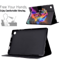 Miniatyrbild 5 av 5: Mönstrad läderfodral för Samsung Galaxy Tab A8 10.5 (2021) X205 / X200 kortplatser surfplattafodral (Färgglad tiger)