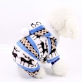 Miniatyrbillede 2 af 5: Varmt kæledyr sweater hund hættetrøje turtleneck sweater hvalp kat hætte bomuld varm （Blå S）