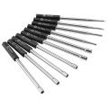Miniatyrbilde 2 av 4: 6 stk/sett Blå Spiral Tap Borsett Høyhastighetsstål Bor Tapping Bits Britisk System