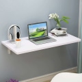 Miniatyrbild 1 av 4: Fällbart bord, väggmonterat fällbord, fällbart träbord, väggmonterat fällbart köksbord, väggmonterat fällbart arbetsbord (vitt)