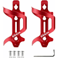 Miniatyrbild 1 av 5: Cykelflaskhållare, sidoflaskhållare för cykel, ultralätt aluminiumlegering för cykel/MTB/MTB (röd 2 st)