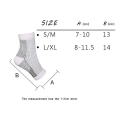 Miniatyrbillede 1 af 4: Par Soothe Socks Neuropati Kompression Ankel Bue Støtte Beskyttelse Smertelindring Strømper（L-XL，Hvid）