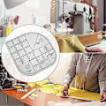 Miniatyrbild 3 av 5: Böjd hörnfräs linjal akryl DIY hantverk lapptäcke sömnadsmall